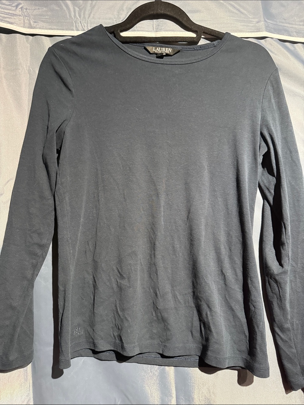 Lauren Ralph Lauren Long-Sleeve Crewneck Tee in Dark Navy